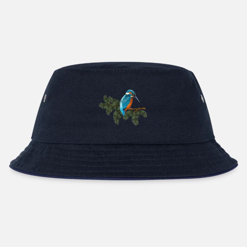 Bunter Vogel - Kinder Bucket Hat - navy/navy