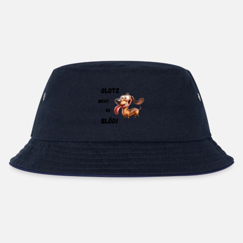 Glotz nicht so blöd! Dackel - Kinder Bucket Hat - navy/navy