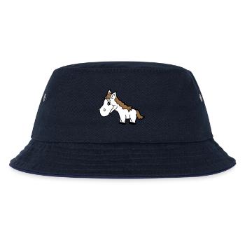 Pferd Süß Pony Fohlen Pferdemädchen Niedlich Comic - Kinder Bucket Hat - navy/navy - Vorne