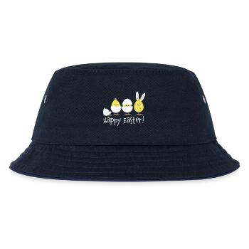 Happy Easter Chick Egg Easter Egg - Kids’ Bucket Hat - navy/navy - Front