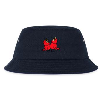 2 Wellensittiche Singvogel Spatz zwitschern Team - Kinder Bucket Hat - navy/navy - Vorne