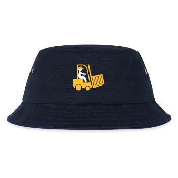 A Forklift Transporting A Box - Kids’ Bucket Hat - navy/navy - Front