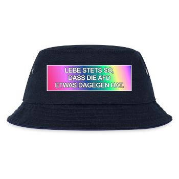 Lebe stets so, dass die AfD etwas dagegen hat. - Kinder Bucket Hat - navy/navy - Vorne