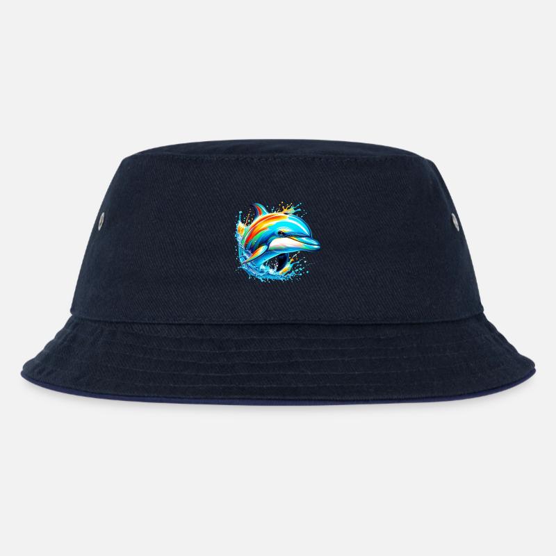Delfin - Kinder Bucket Hat - navy/navy