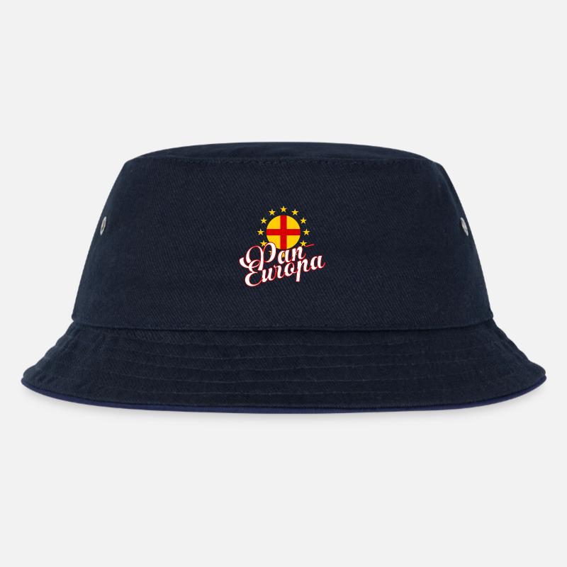 Pan-Europa Retro-Skript - Kinder Bucket Hat - navy/navy