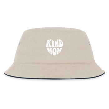Logo Kind Mom Heart - Couleur personnalisable - Bob Enfant - blanc cassé/bleu marine - Devant