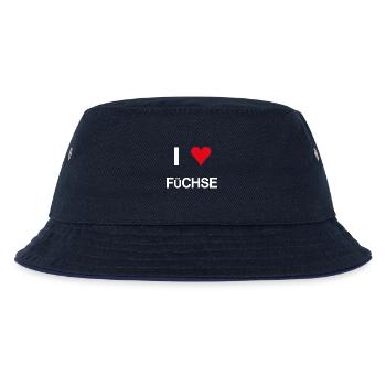 I love Füchse - Kinder Bucket Hat - navy/navy - Vorne