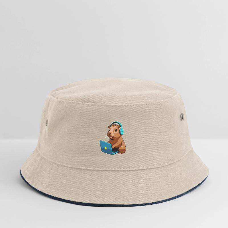 Capybara Programmierer Coder Computer Kinder Bucket Hat