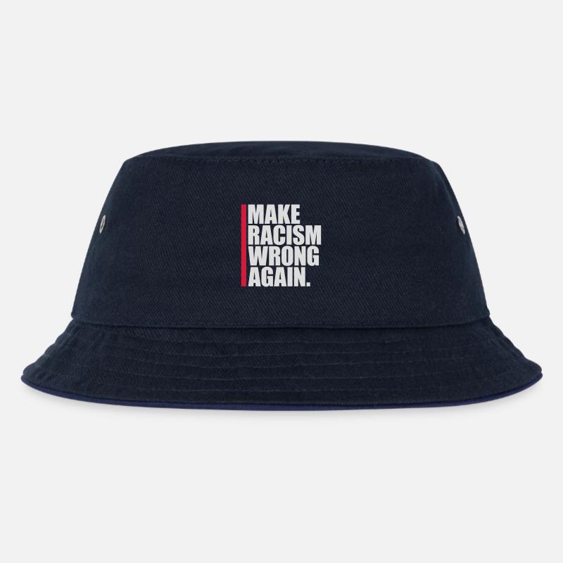 make racism wrong again - Kinder Bucket Hat - navy/navy
