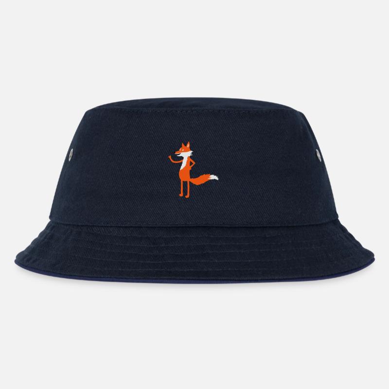 Fuchs steht - Kinder Bucket Hat - navy/navy