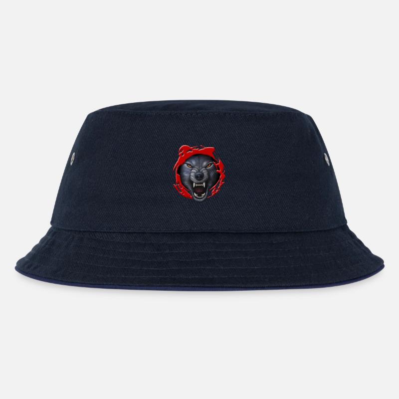 Wolf - Kinder Bucket Hat - navy/navy