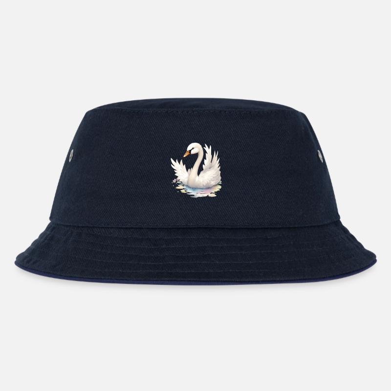 Schwan - Kinder Bucket Hat - navy/navy
