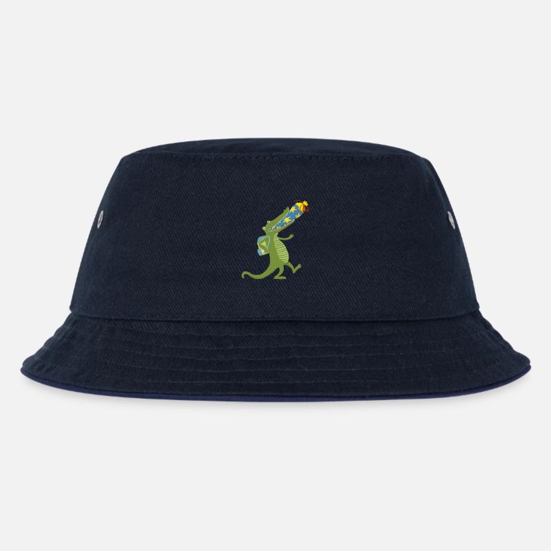 Schulkrokodil - Kinder Bucket Hat - navy/navy
