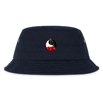 Rockabilly Retro Vintage Kirsche Kirschen Obst - Kinder Bucket Hat - navy/navy - Vorne