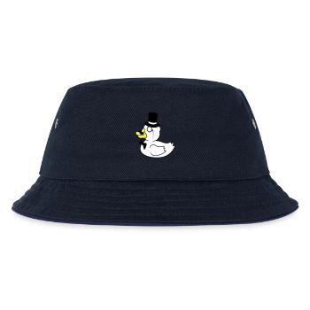Sir Duck Top Hat Monocle Glasses Rich Mr. - Kids’ Bucket Hat - navy/navy - Front