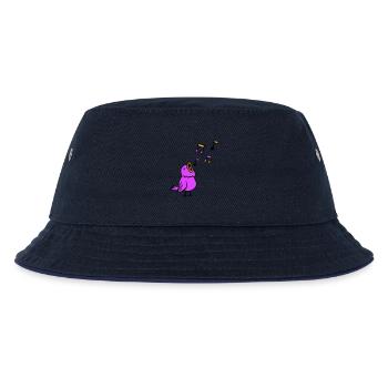 Musiknoten Singvogel Spatz singt zwitschert Musik - Kinder Bucket Hat - navy/navy - Vorne
