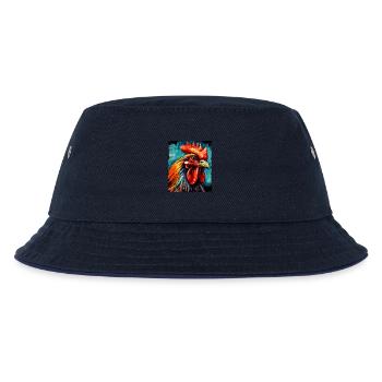 Hahn Porträt - Kinder Bucket Hat - navy/navy - Vorne