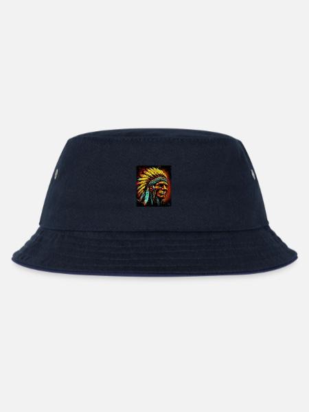 Apache Indianer Häuptling Totenkopf - Kinder Bucket Hat - navy/navy