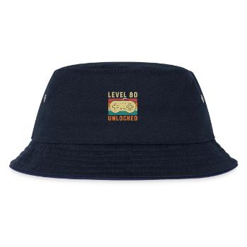 Stufe 80 – Komplettes Vintage-Geburtstagsgeschenk - Kinder Bucket Hat - navy/navy - Vorne