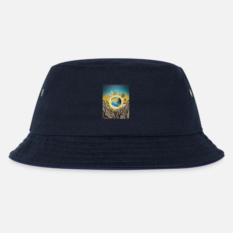 Die Erde - Kinder Bucket Hat - navy/navy