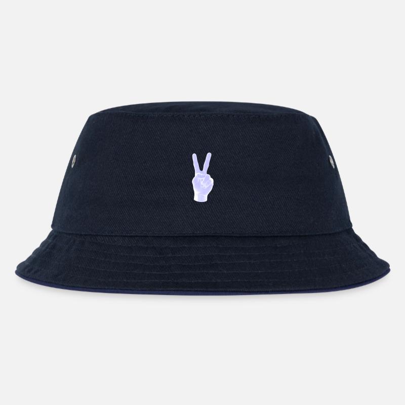 neon peace - Kinder Bucket Hat - navy/navy