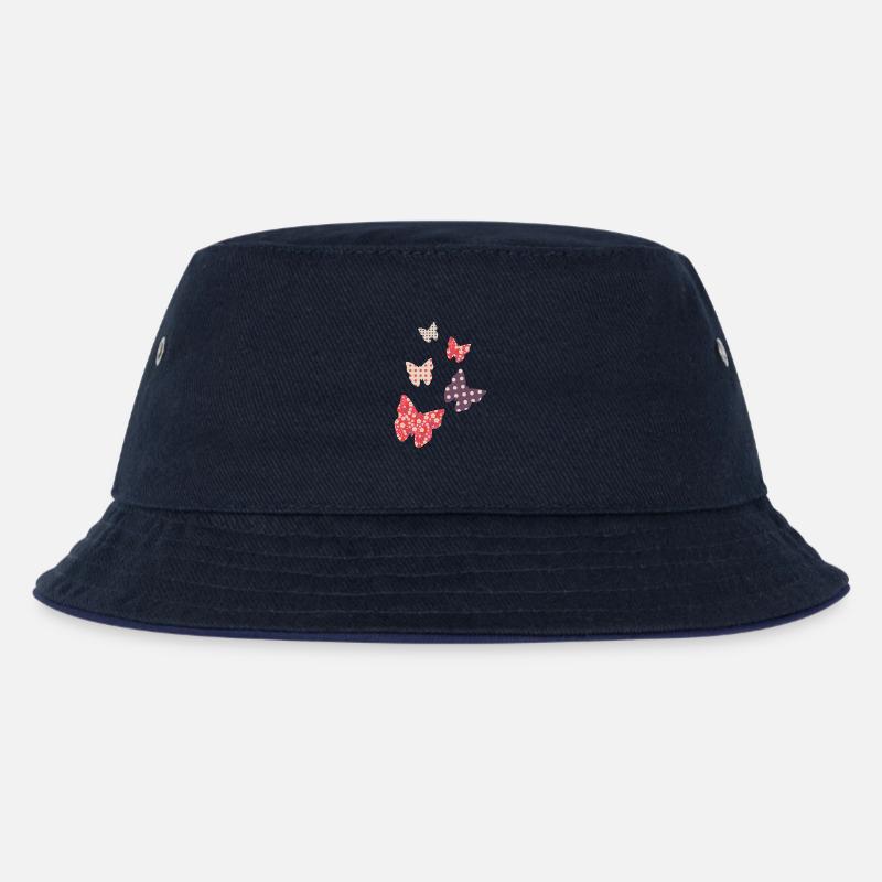 Schmetterlinge - Kinder Bucket Hat - navy/navy