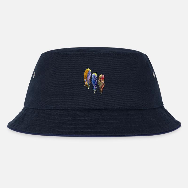 Feder - Kinder Bucket Hat - navy/navy