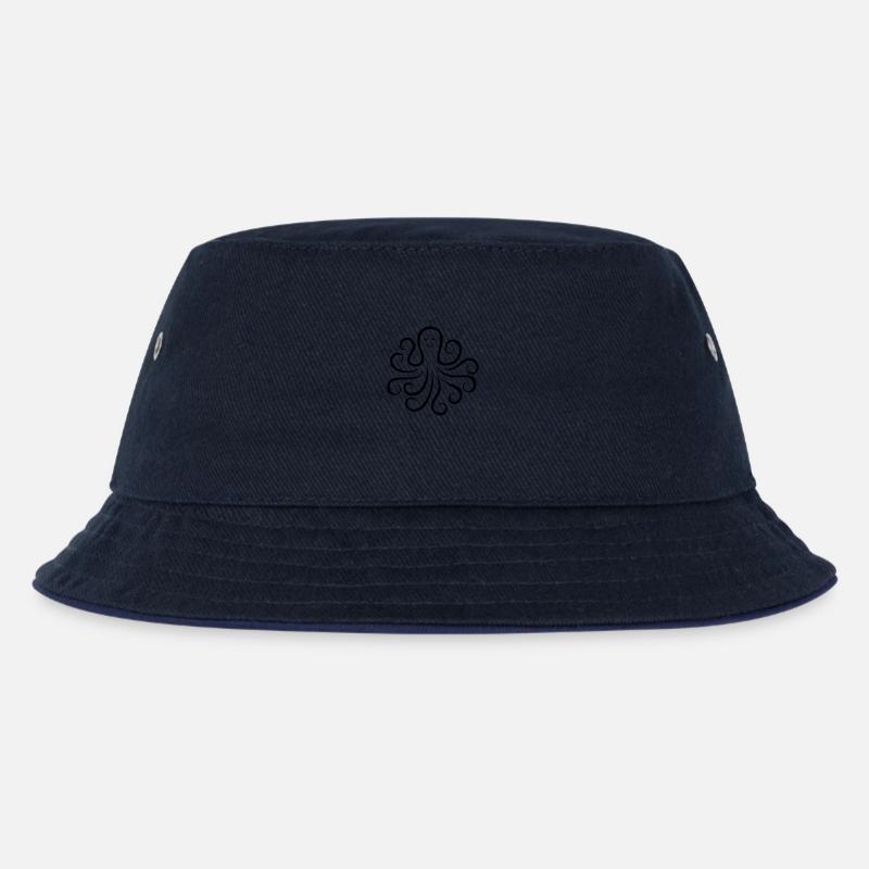 krake 01 - Kinder Bucket Hat - navy/navy