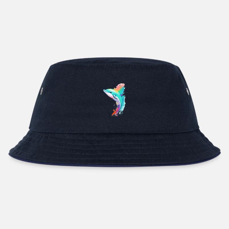 Delfin - Kinder Bucket Hat - navy/navy