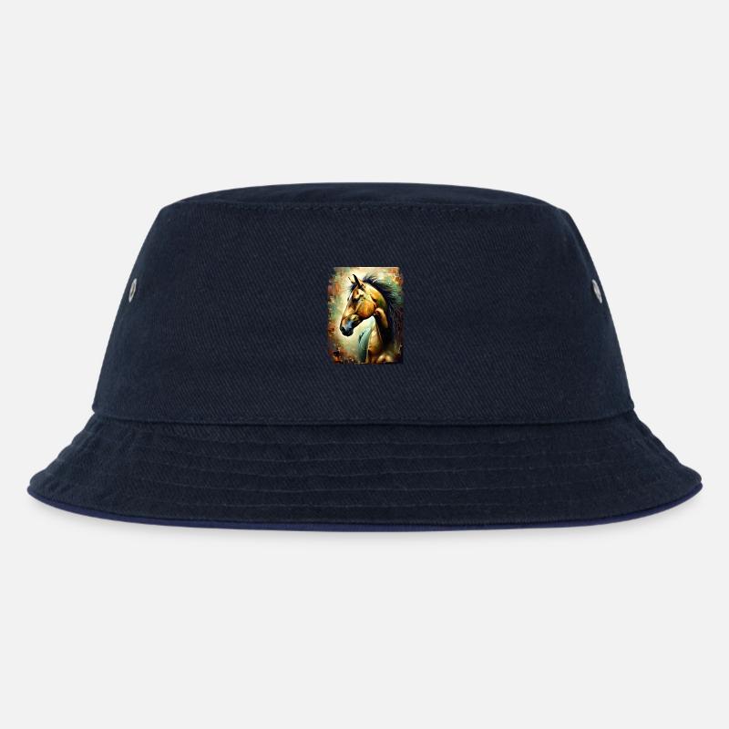 Pferd - Kinder Bucket Hat - navy/navy