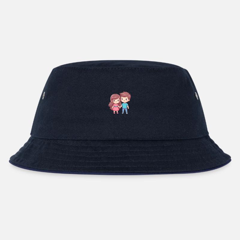Comic Paar - Kinder Bucket Hat - navy/navy