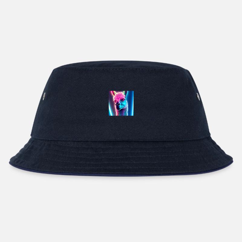 Neon Lama - Kinder Bucket Hat - navy/navy