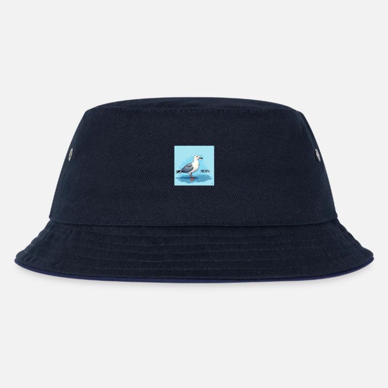 Moin, Möwe - Kinder Bucket Hat - navy/navy