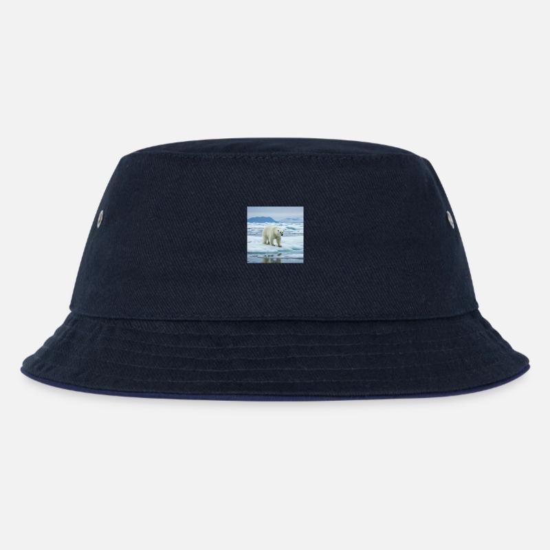 Eisbär zu Hause - Kinder Bucket Hat - navy/navy