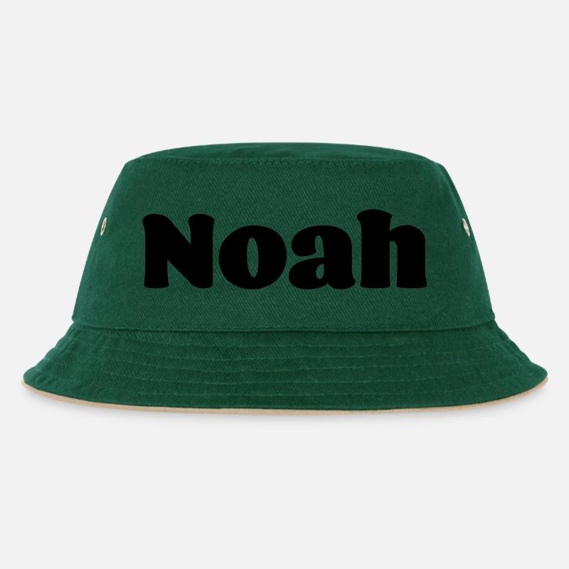 Prénom Noah Gift - Bob Enfant - vert foncé/beige