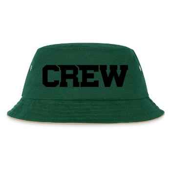 crew - Kinder Bucket Hat - Dunkelgrün/Beige - Vorne