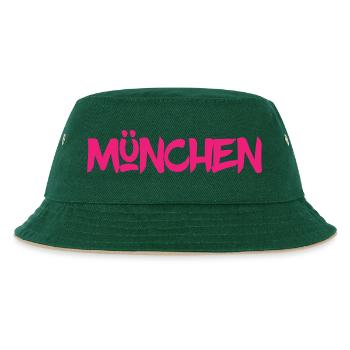 München - Bayern - Isar - Frauenkirche - Prater - Kinder Bucket Hat - Dunkelgrün/Beige - Vorne
