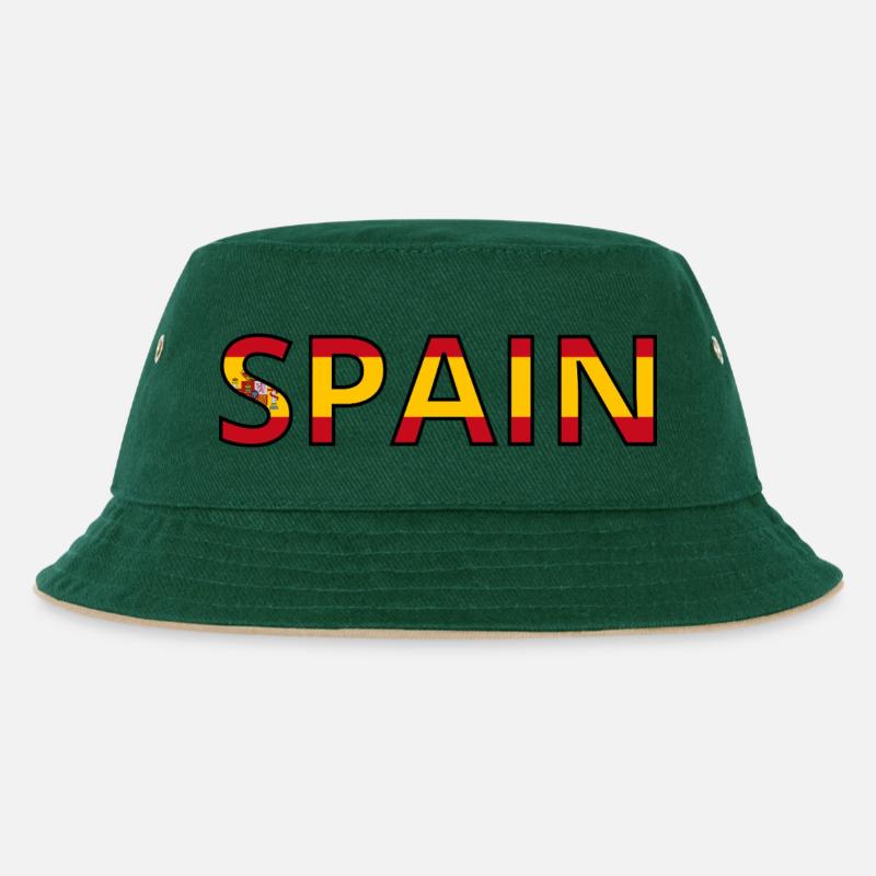 Drapeau Spain - Bob Enfant - vert foncé/beige