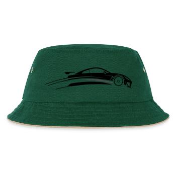 Car Tuning Sports Car Icon - Kids’ Bucket Hat - dark green/beige - Front