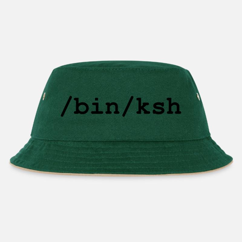 KornShell - /bin/ksh - Kinder Bucket Hat - Dunkelgrün/Beige