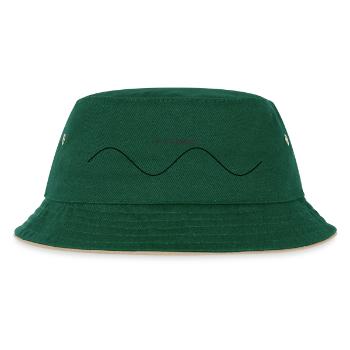 sinus graph design - Kinder Bucket Hat - Dunkelgrün/Beige - Vorne