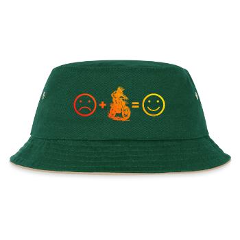 Thème puriste du motocross - Bob Enfant - vert foncé/beige - Devant