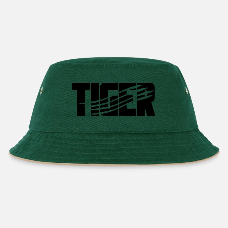 Tiger Claw Scratch Marks - Kids’ Bucket Hat - dark green/beige