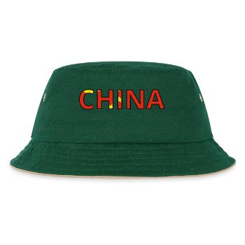 China Flag - Kids’ Bucket Hat - dark green/beige - Front