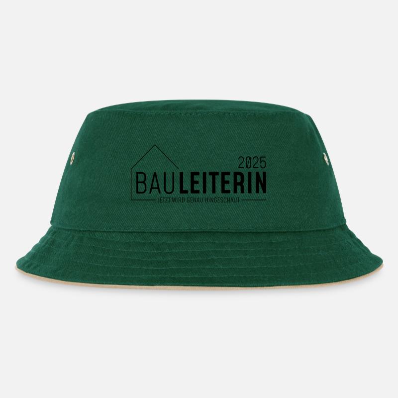 Bauleiter 2025 - Jetzt wird genau hingeschaut - Kinder Bucket Hat - Dunkelgrün/Beige