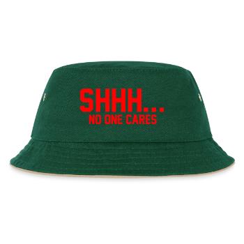 CHUT... Personne ne s’en soucie - Bob Enfant - vert foncé/beige - Devant
