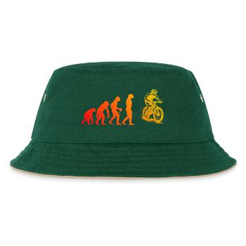 Direkte Mountainbike Aussage - Kinder Bucket Hat - Dunkelgrün/Beige - Vorne