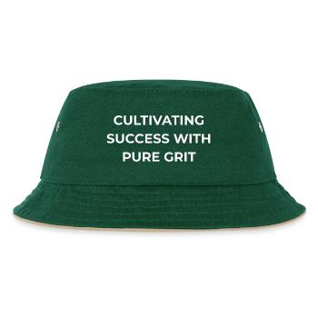 Kiwi Expert Pure Grit - Kids’ Bucket Hat - dark green/beige - Front