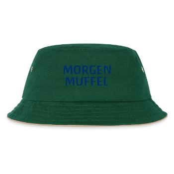 Morgenmuffel - Kinder Bucket Hat - Dunkelgrün/Beige - Vorne