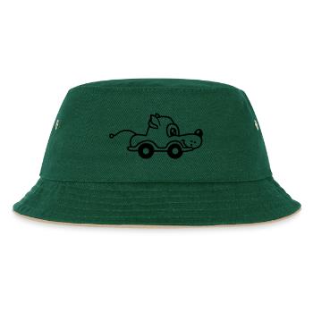 Dog Car Toy Remote Controlled Driving Wheels Cute - Kids’ Bucket Hat - dark green/beige - Front